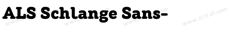 ALS Schlange Sans字体转换